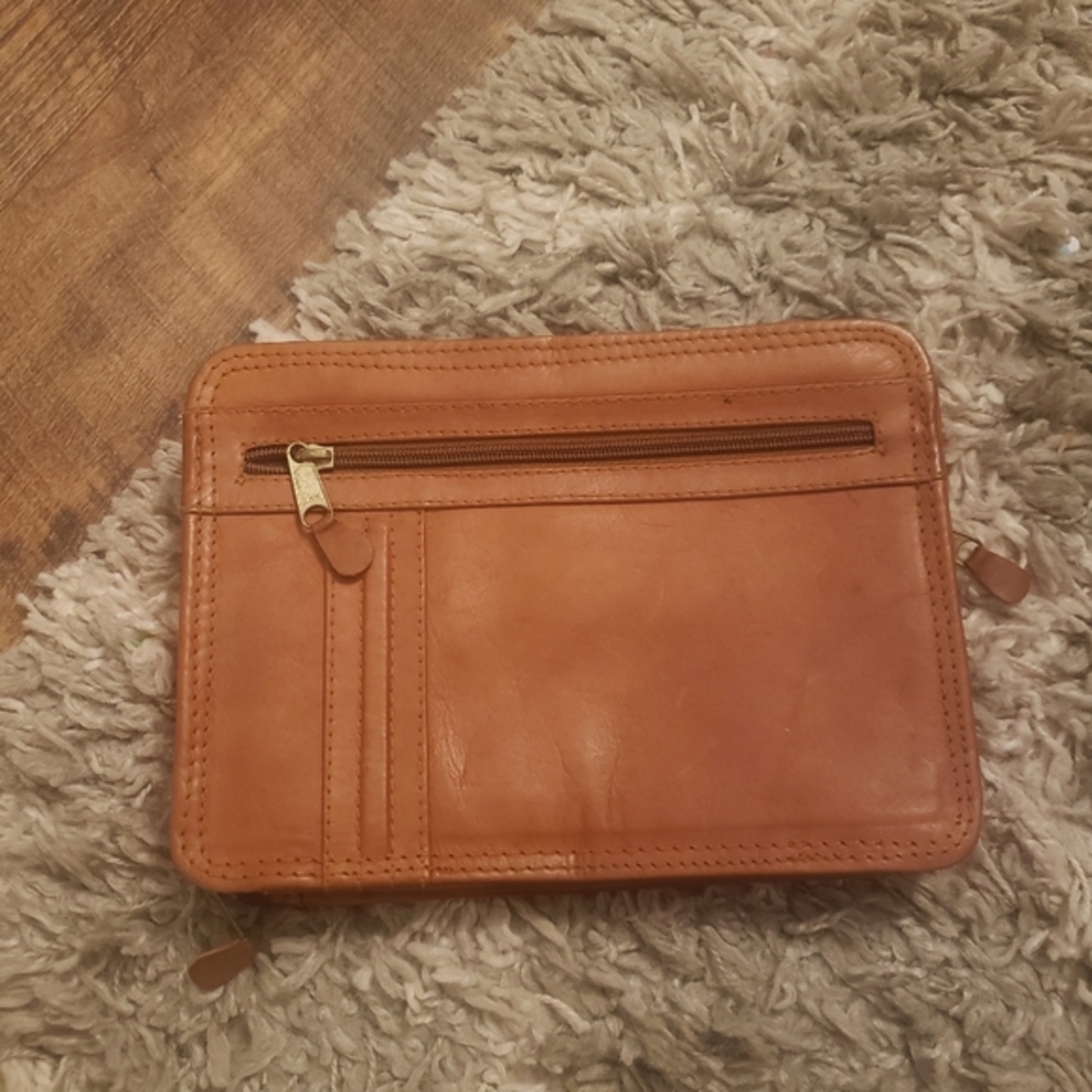 Brown leather wallet Simon‎ of California
